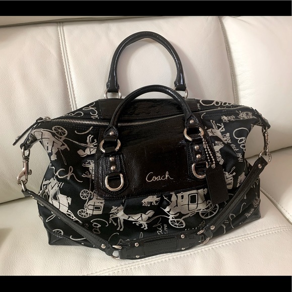 Authentic Vintage Coach Horse Print Handbag - Picture 1 of 5